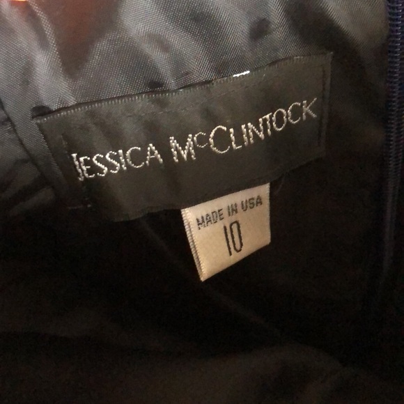 Royal Blue Jessica McClintock Size 10 2000s mini Dress Rare - Picture 2 of 4